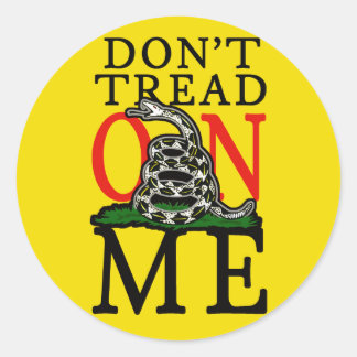 Rond Sticker Casquette d'étendue, Gadsden, Style 1