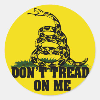 Rond Sticker Casquette d'étendue, Gadsden, Style 2