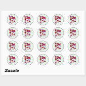 Rond Sticker Casquette rouge (Feuille)