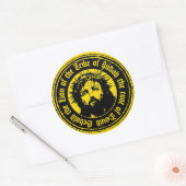 Rond Sticker catholique Jésus Christ Lion de Juda (Enveloppe)