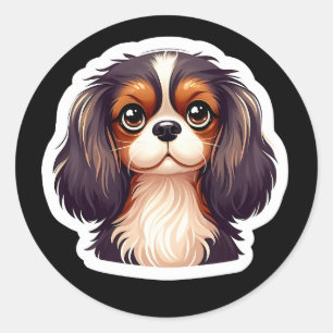 Rond Sticker Cavalier King Charles Spaniel