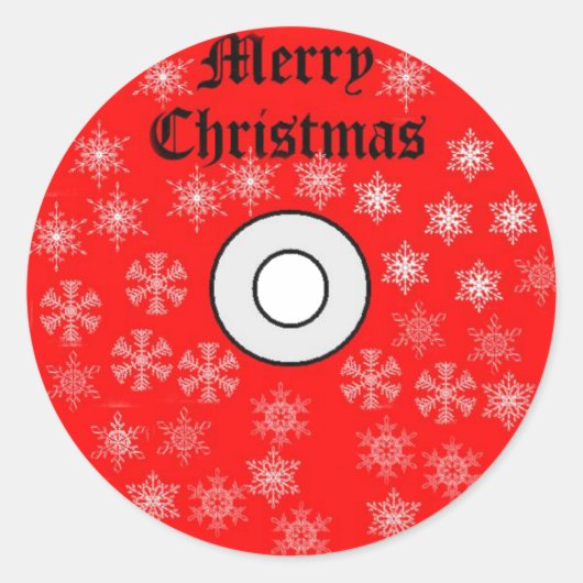 Rond Sticker CD de Noël Joyeux (Devant)