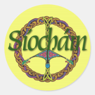 Rond Sticker Celtic Peace en irlandais