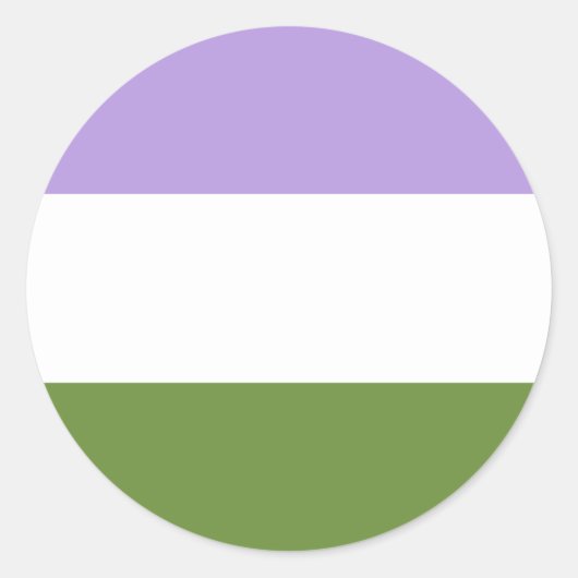 Rond Sticker Cercle Genderqueer Pride (Devant)