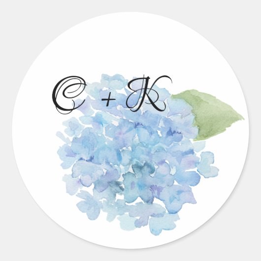Rond Sticker Cercle Hydrangea (Devant)