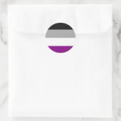 Rond Sticker Cercle Pride Asexuel (Sac)