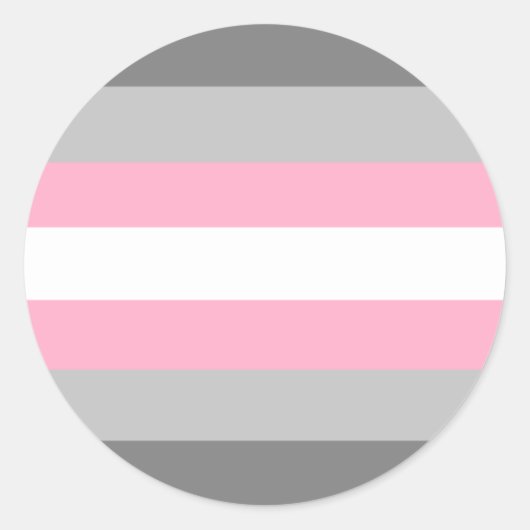 Rond Sticker Cercle Pride Demigirl (Devant)