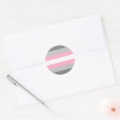 Rond Sticker Cercle Pride Demigirl (Enveloppe)