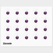 Rond Sticker cerise (Feuille)