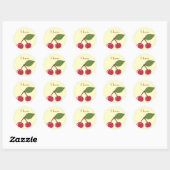 Rond Sticker cerise (Feuille)
