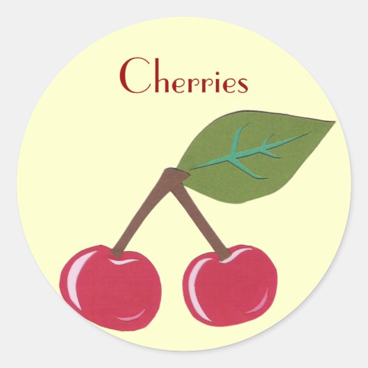 Rond Sticker cerise (Devant)