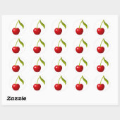 Rond Sticker cerise (Feuille)