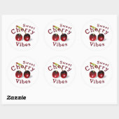 Rond Sticker cerise (Feuille)