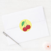 Rond Sticker cerise jaune (Enveloppe)