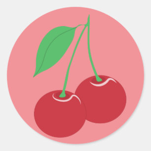 Rond Sticker cerise rose