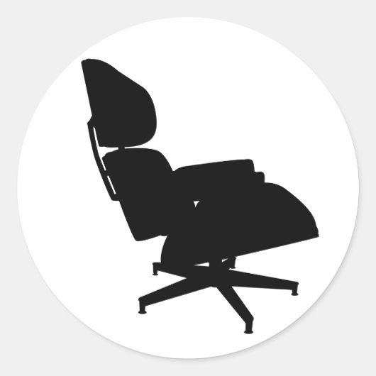 Rond Sticker chaise Eames Lounge (Devant)