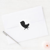 Rond Sticker chaise Eames Lounge (Enveloppe)