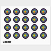 Rond Sticker Chakra Sun (Feuille)