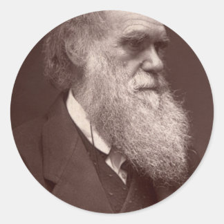 Rond Sticker Charles Darwin