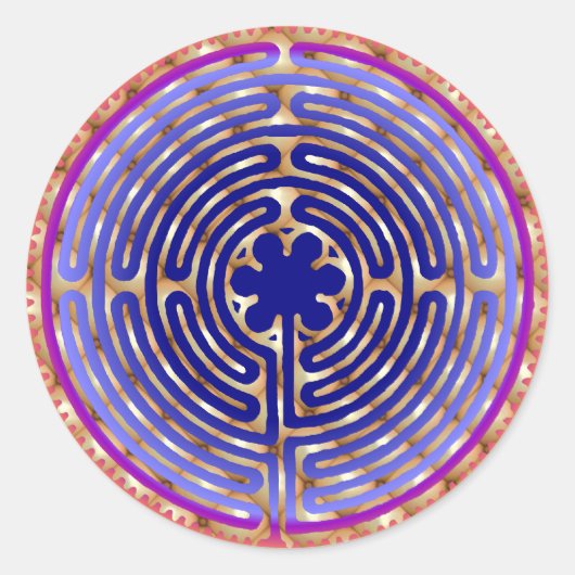 Rond Sticker Chartres Labyrinth Pearl Light Paths (Devant)