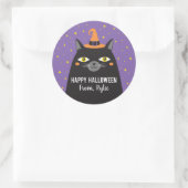 Rond Sticker chat Halloween mignon (Sac)