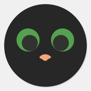 Rond Sticker chat Halloween mignonne pour Socket Pop