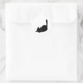 Rond Sticker chaton noir mignon (Sac)