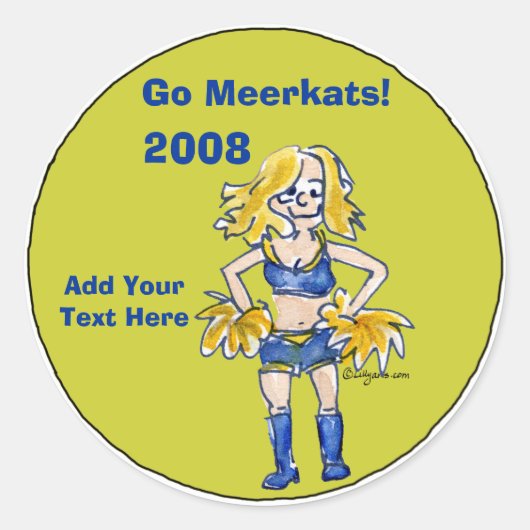 Rond Sticker Cheerled personnalisé 3 (Devant)