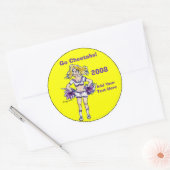 Rond Sticker Cheerled personnalisé 4 (Enveloppe)