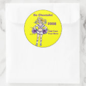 Rond Sticker Cheerled personnalisé 4 (Sac)
