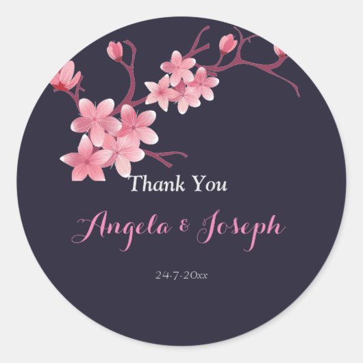 Rond sticker Cherry Blossom (Devant)