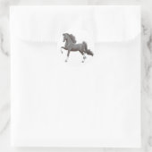 Rond Sticker Cheval à selle noire (Sac)