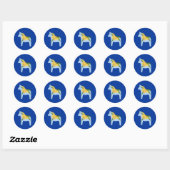 Rond Sticker Cheval Daffodique (Feuille)