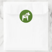 Rond Sticker Cheval St. Patrick's Day Dala (Sac)