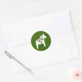 Rond Sticker Cheval St. Patrick's Day Dala (Enveloppe)