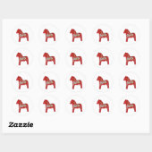 Rond Sticker Cheval tricot Dala (Feuille)