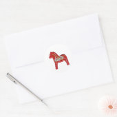 Rond Sticker Cheval tricot Dala (Enveloppe)