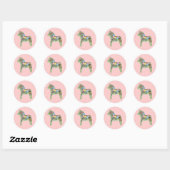 Rond Sticker Cheval tricot Dala (Feuille)