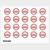 Rond Sticker Chevron Holiday Red (Feuille)