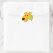 Rond Sticker Chien Chien Chien Brown (Sac)