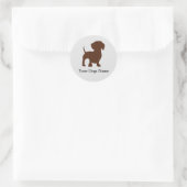 Rond Sticker Chien Dachshund (Sac)