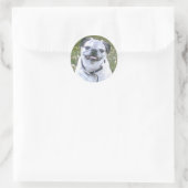 Rond Sticker Chien de Pug (Sac)