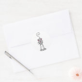 Rond Sticker Chiffres chats (Enveloppe)