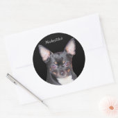 Rond Sticker Chihuahua MickeyElvis (Enveloppe)
