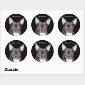 Rond Sticker Chihuahua MickeyElvis (Feuille)