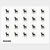 Rond Sticker Chihuahuas (Feuille)