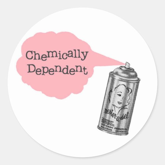 Rond Sticker chimiquement dépendant (Devant)