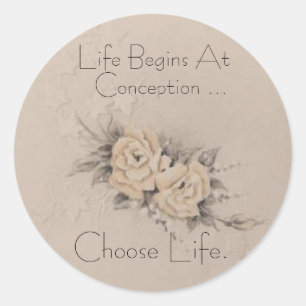 Rond Sticker 'CHOOSE LIFE'