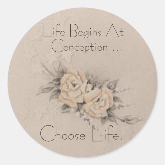 Rond Sticker 'CHOOSE LIFE' (Devant)