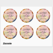 Rond Sticker chose mariage . marié & Mariée Texte (Feuille)